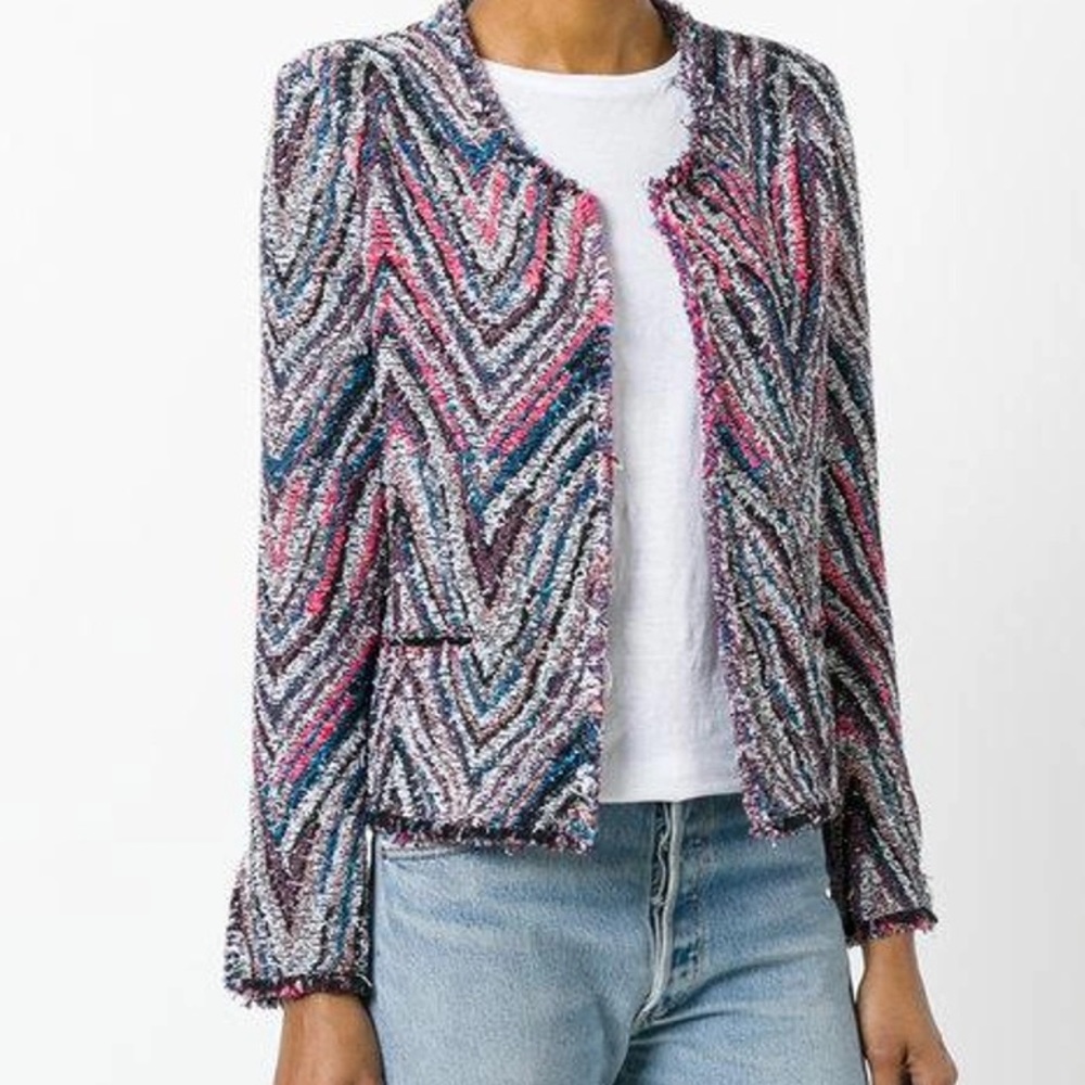 IRO  Patterned Tweed Jacket in Candy Pink